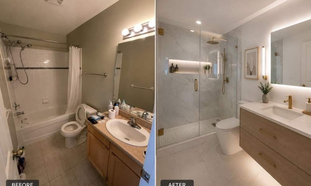 Bathroom Before and After